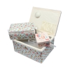 Nhkorb-Set Blumenmuster rot  (1x gro und 1x mittel) und Accessoires Box (mit Zubehr)