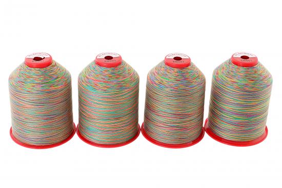 4x 5.000m ACKERMANN ELEGANT 120, 100% Polyester, St�rke 120, Farbauswahl - Farbe: EM001 (multicolor 1)