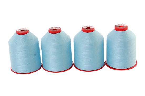 4x 5.000m ACKERMANN ELEGANT 120, 100% Polyester, St�rke 120, Farbauswahl - Farbe: E0726 (hellblau)