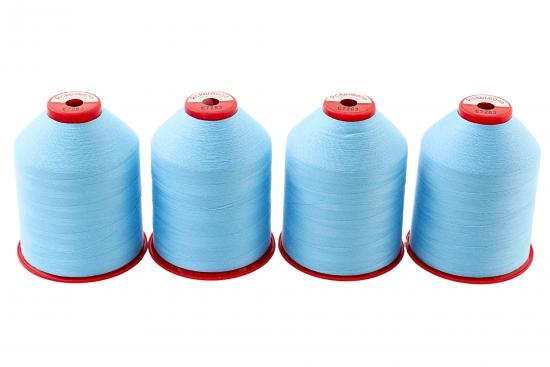 4x 5.000 m ACKERMANN ELEGANT 120, 100 % Polyester, St�rke 120, Farbauswahl - Farbe: E7263 (himmelblau)