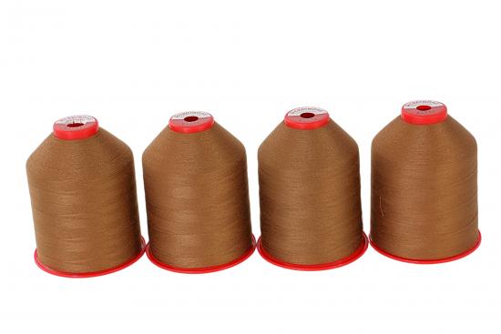 4x 5.000m ACKERMANN ELEGANT 120, 100% Polyester, St�rke 120, Farbauswahl - Farbe: E7711 (dunkelbraun)