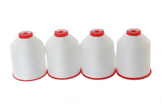 4x 5.000m ACKERMANN ELEGANT 120, 100% Polyester, St�rke 120, Farbauswahl - Farbe: E0700 (wei�)