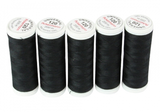 ACKERMANN Nhgarn-Pack, 5x 200m, SCHWARZ 0799