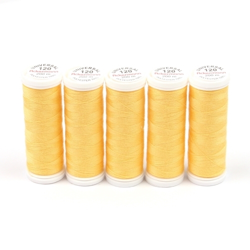 Ackermann Universal N�hgarn St�rke 120 - 5x 200 m, Farbe 8005 gelb