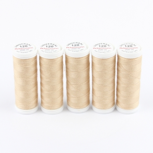Ackermann Universal N�hgarn St�rke 120 - 5x 200 m, Farbe 0761 beigecreme