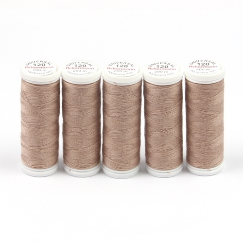 Ackermann Universal N�hgarn St�rke 120 - 5x 200 m, Farbe 0770 beige meliert
