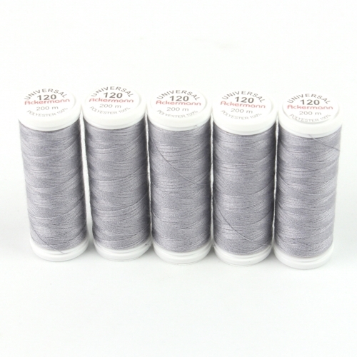 Ackermann Universal N�hgarn St�rke 120 - 5x 200 m, Farbe 0785 grauviolett