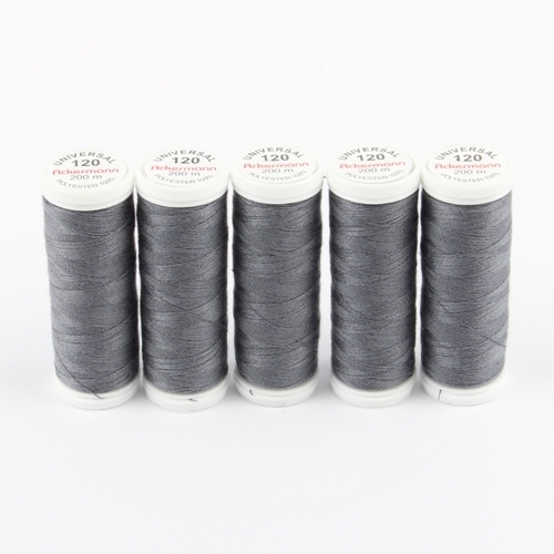 Ackermann Universal N�hgarn St�rke 120 - 5x 200 m, Farbe 0786 dunkles grauviolett