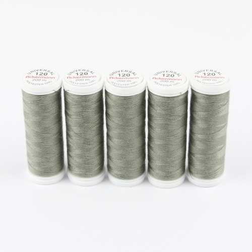 Ackermann Universal N�hgarn St�rke 120 - 5x 200 m, Farbe 0791 graugr�n