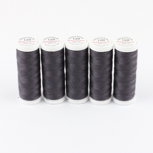 Ackermann Universal N�hgarn St�rke 120 - 5x 200 m, Farbe 0797 dunkles pflaumengrau