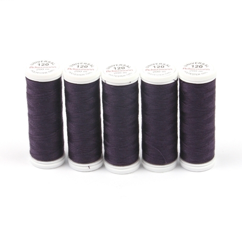 Ackermann Universal N�hgarn St�rke 120 - 5x 200 m, Farbe 0818 sehr dunkle pflaume