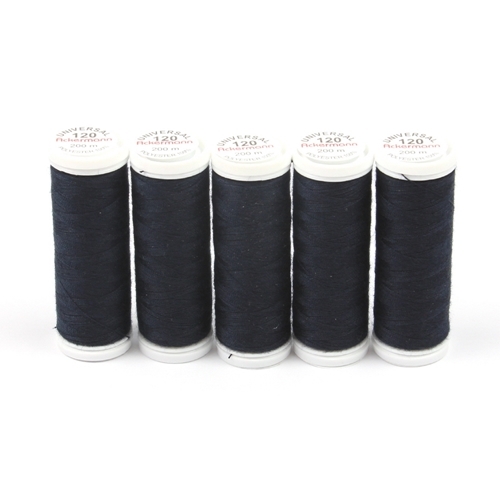 Ackermann Universal N�hgarn St�rke 120 - 5x 200 m, Farbe 0865 sehr dunkles marineblau