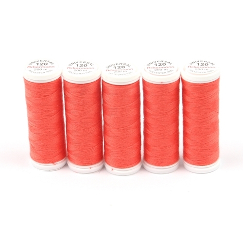 Ackermann Universal N�hgarn St�rke 120 - 5x 200 m, Farbe 7112 dunkles lachsrosa