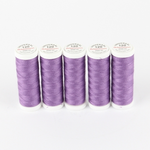 Ackermann Universal N�hgarn St�rke 120 - 5x 200 m, Farbe 7222 violett