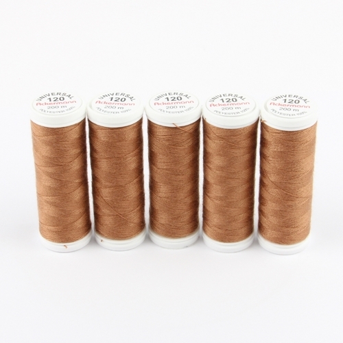 Ackermann Universal N�hgarn St�rke 120 - 5x 200 m, Farbe 7631 braun