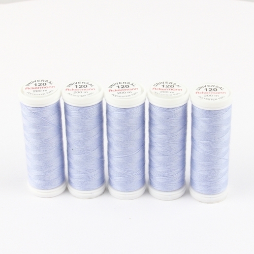 Ackermann Universal N�hgarn St�rke 120 - 5x 200 m, Farbe 8021 hellblaugrau
