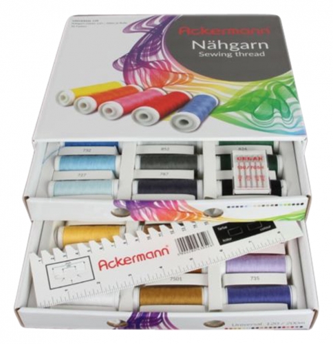 ACKERMANN Universal N�hgarn St�rke 120 - Box (wei�) mit 36x 200 m