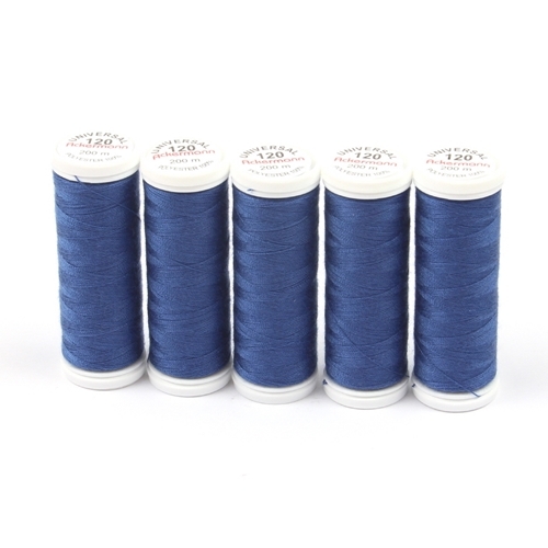 Ackermann Universal N�hgarn St�rke 120 - 5x 200 m, Farbe 0736 dunkelblau