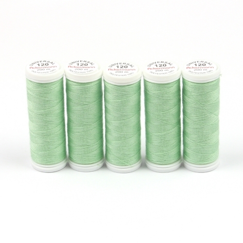 Ackermann Universal N�hgarn St�rke 120 - 5x 200 m, Farbe 0743 hellgr�n