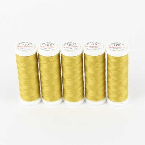 Ackermann Universal N�hgarn St�rke 120 - 5x 200 m, Farbe 0752 goldgr�n