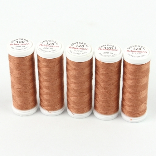 Ackermann Universal N�hgarn St�rke 120 - 5x 200 m, Farbe 0763 kupfer