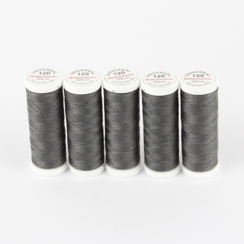 Ackermann Universal N�hgarn St�rke 120 - 5x 200 m, Farbe 0788 dunkelgrau