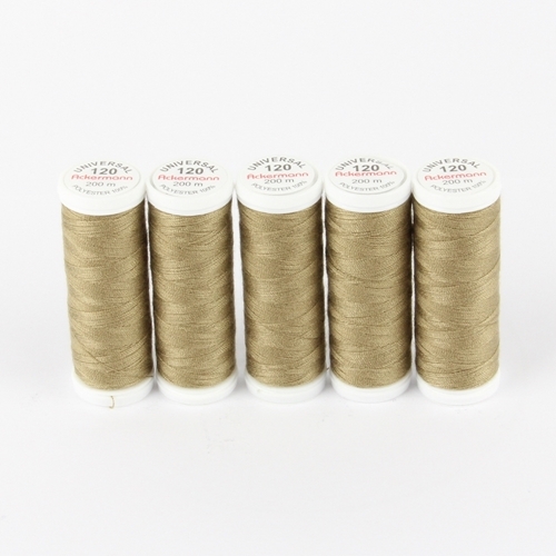 Ackermann Universal N�hgarn St�rke 120 - 5x 200 m, Farbe 0826 olivgrau