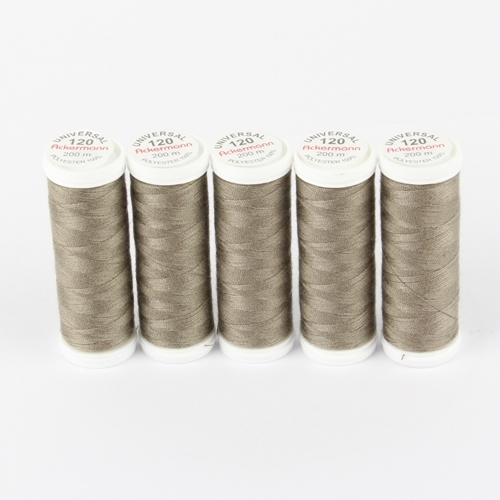 Ackermann Universal N�hgarn St�rke 120 - 5x 200 m, Farbe 0840 graubraun