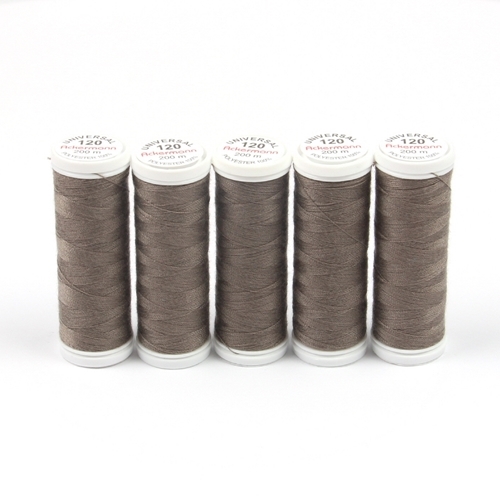 Ackermann Universal N�hgarn St�rke 120 - 5x 200 m, Farbe 0851 braungrau