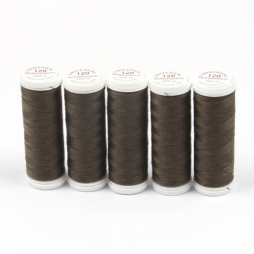 Ackermann Universal N�hgarn St�rke 120 - 5x 200 m, Farbe 0853 dunkles braungrau