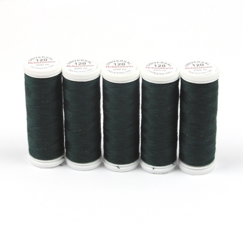 Ackermann Universal N�hgarn St�rke 120 - 5x 200 m, Farbe 0867 sehr dunkles graugr�n