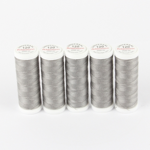 Ackermann Universal N�hgarn St�rke 120 - 5x 200 m, Farbe 0916 grau