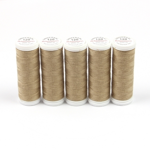 Ackermann Universal N�hgarn St�rke 120 - 5x 200 m, Farbe 0930 braunbeige