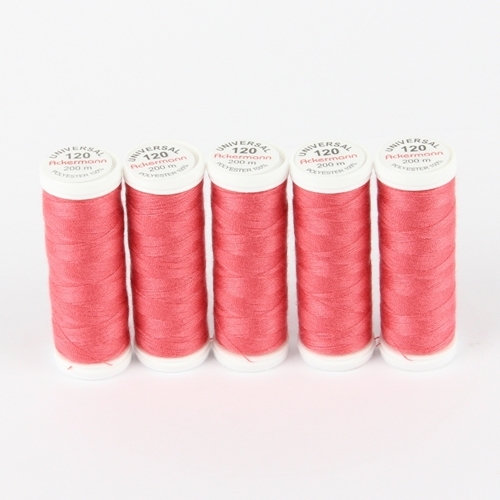 Ackermann Universal N�hgarn St�rke 120 - 5x 200 m, Farbe 7141 rosa meliert