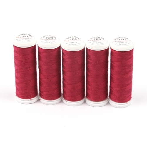 Ackermann Universal N�hgarn St�rke 120 - 5x 200 m, Farbe 7204 beetenrosa