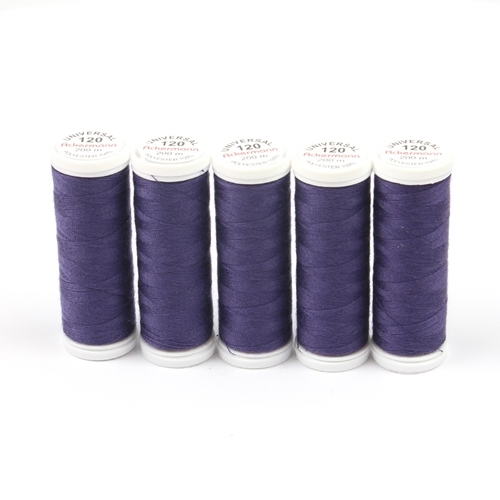 Ackermann Universal N�hgarn St�rke 120 - 5x 200 m, Farbe 7224 dunkelviolett