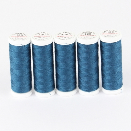 Ackermann Universal N�hgarn St�rke 120 - 5x 200 m, Farbe 7381 marineblau