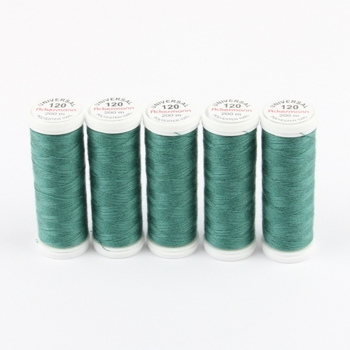 Ackermann Universal N�hgarn St�rke 120 - 5x 200 m, Farbe 7451 gr�ngrau