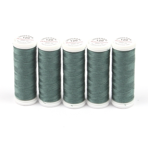 Ackermann Universal N�hgarn St�rke 120 - 5x 200 m, Farbe 7491 graugr�n