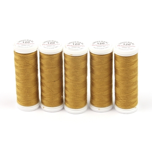 Ackermann Universal N�hgarn St�rke 120 - 5x 200 m, Farbe 7511 gold