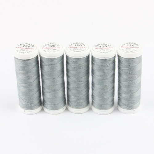 Ackermann Universal N�hgarn St�rke 120 - 5x 200 m, Farbe 7802 grau