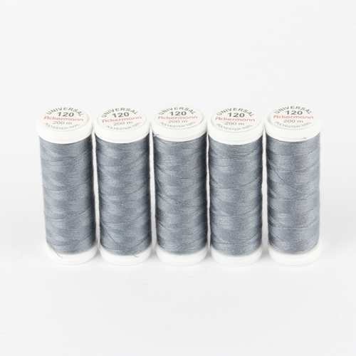 Ackermann Universal N�hgarn St�rke 120 - 5x 200 m, Farbe 7803 grau