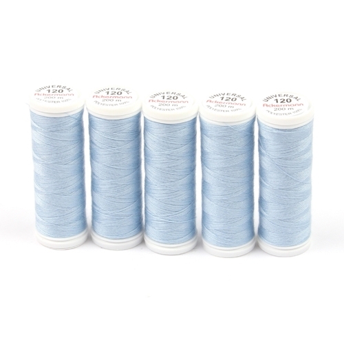 Ackermann Universal N�hgarn St�rke 120 - 5x 200 m, Farbe 8037 hellblau