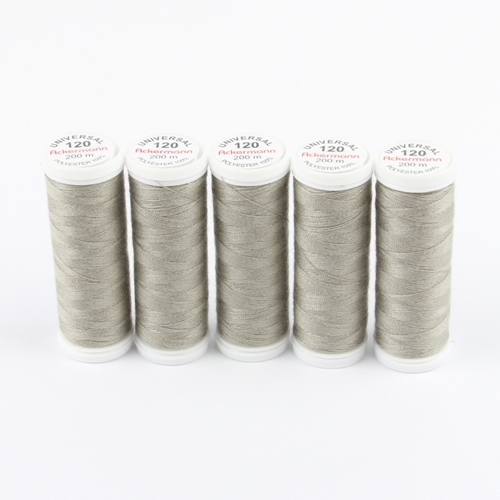 Ackermann Universal N�hgarn St�rke 120 - 5x 200 m, Farbe 8081 grau