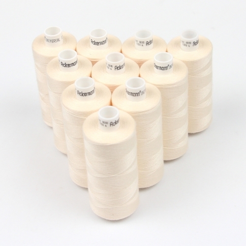 Ackermann Universal N�hgarn St�rke 120 - 10x 1.000 m, Farbe 0808 elfenbein
