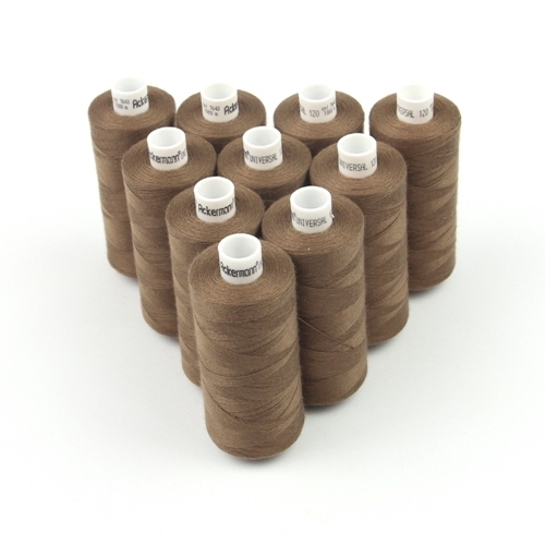 Ackermann Universal N�hgarn St�rke 120 - 10x 1.000 m, Farbe 7643 braun