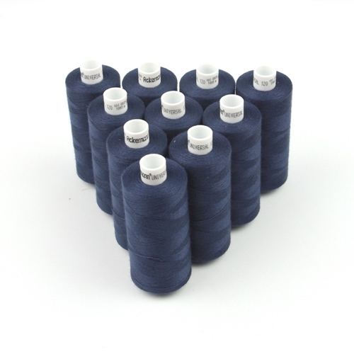 Ackermann Universal N�hgarn St�rke 120 - 10x 1.000 m, Farbe 8039 dunkelmarineblau