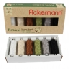 Ackerman Nhgarnmix Natural 100% Baumwolle 6x 500m, Strke 80