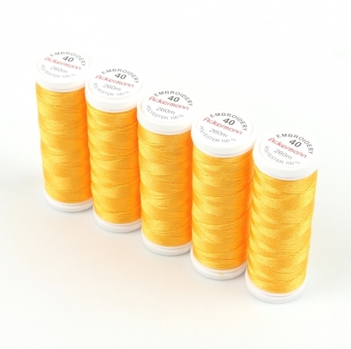 Ackermann Embroidery N�hgarn St�rke 40 - 5x 260 m, Farbe 2810 orange