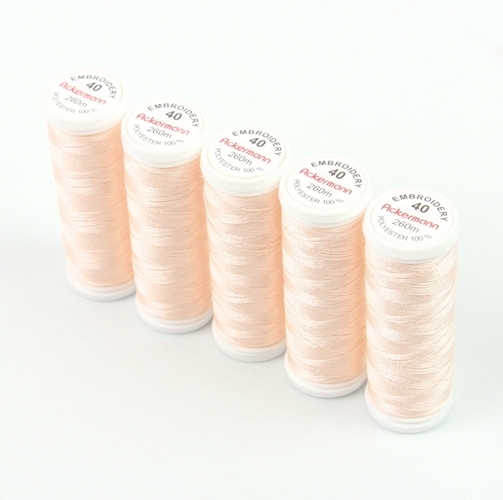 Ackermann Embroidery Stickgarn St�rke 40 - 5x 260 m, Farbe 2877 creme